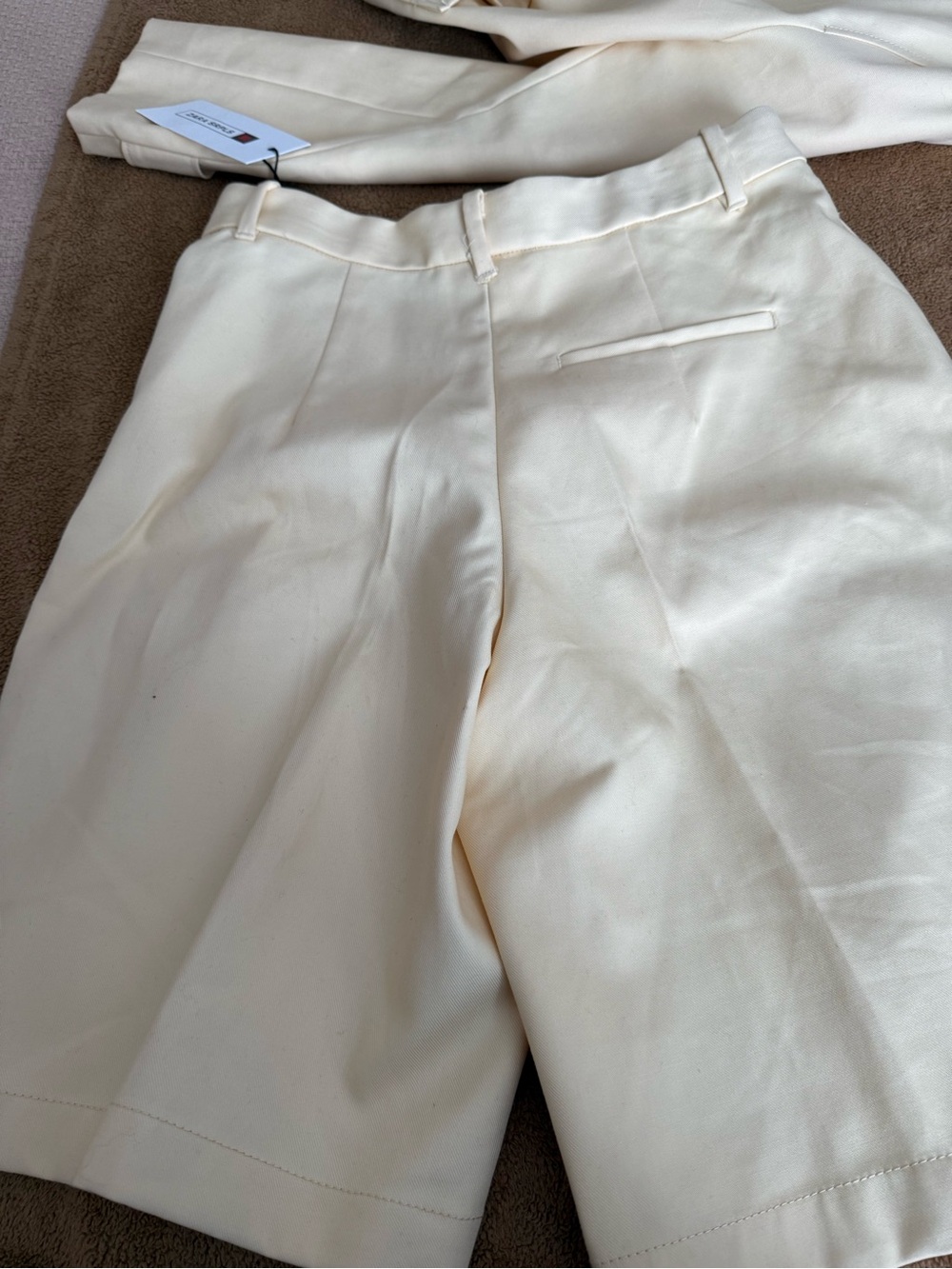ZARA butter Yellow cotton Short Trench Coat/ shorts set SZ XL/ L NWTsell the set - Picture 9 of 12